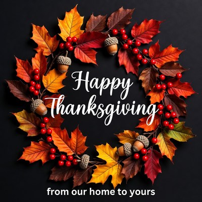 Happy Thanksgiving Autumn Wreath