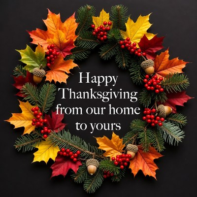 Happy Thanksgiving Wreath