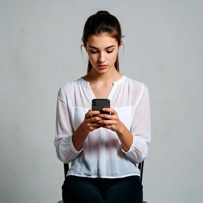 Young woman using smartphone