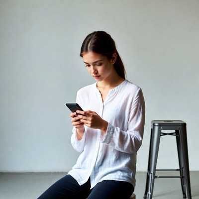 Asian woman using smartphone