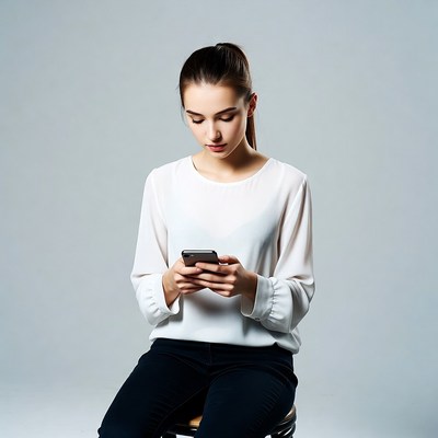 Young woman using smartphone