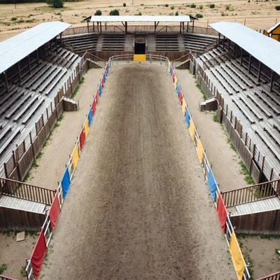 Empty Outdoor Rodeo Arena