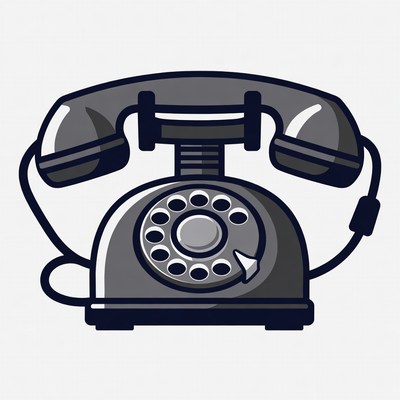 Vintage Rotary Phone Illustration