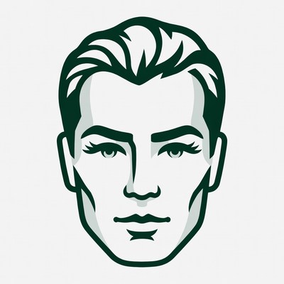 Stylish man portrait illustration