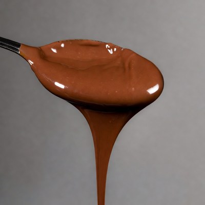 Spoon Dripping Melted Chocolate