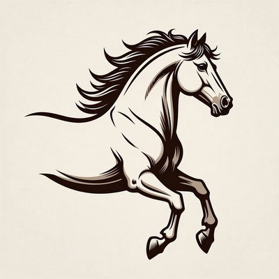 Galloping Horse Illustration