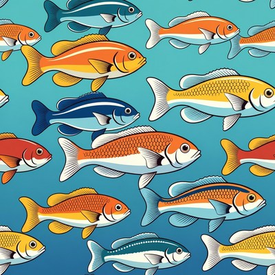 Colorful Tropical Fish Pattern