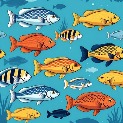 Colorful Tropical Fish Illustration