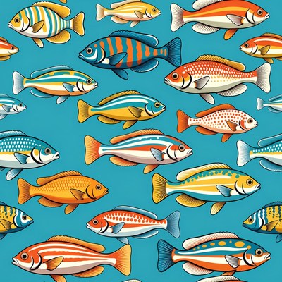 Colorful Tropical Fish Pattern