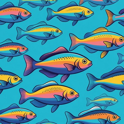 Colorful Tropical Fish Pattern