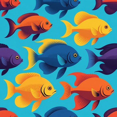 Colorful Tropical Fish Pattern