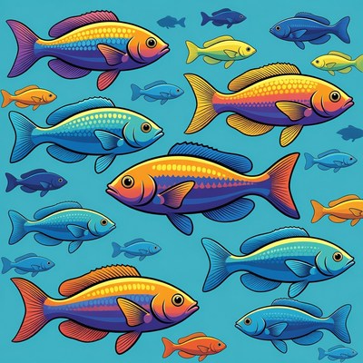 Colorful Tropical Fish Illustration
