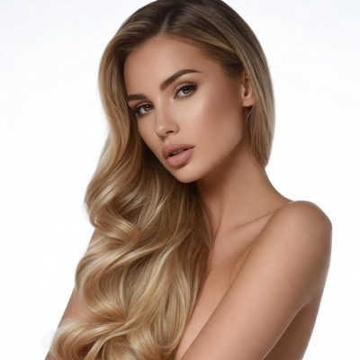 Beautiful blonde woman portrait