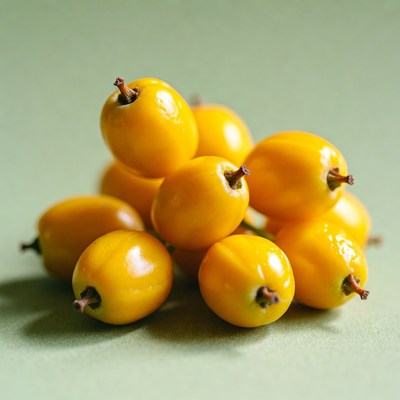 Cluster of Shiny Yellow Berries
