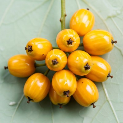 Cluster of Bright Yellow Berries