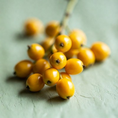 Cluster of Orange Berries on Stem