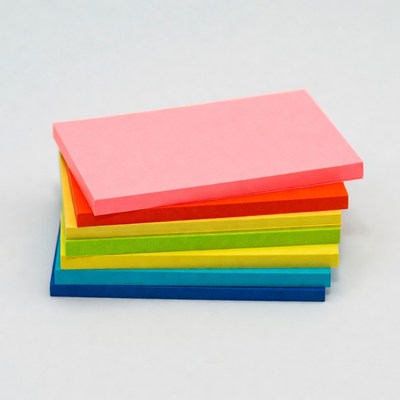 Stack of colorful sticky notes