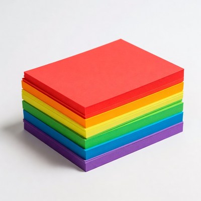 Stack of Rainbow Colored Note Pads