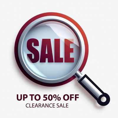 Magnifying Glass Over Sale 50% Off