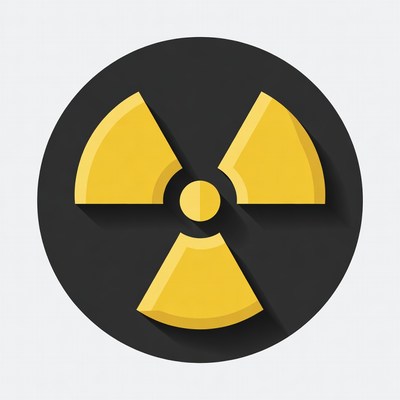 Yellow Radiation Symbol Icon