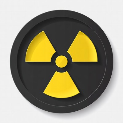 Yellow Radiation Warning Symbol