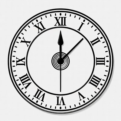 Black Roman Numeral Clock