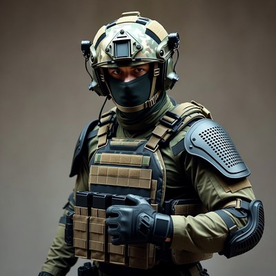 Soldier in tactical gear