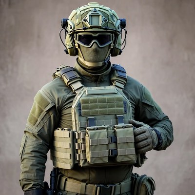 Soldier in tactical gear