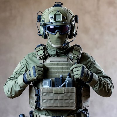 Soldier in tactical gear