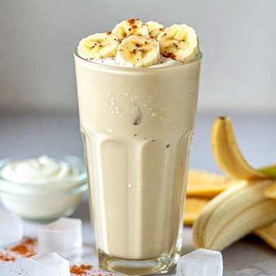 Banana Smoothie with Yogurt and Cinnamon