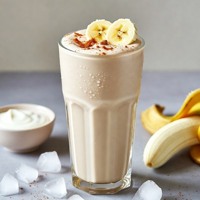 Banana Smoothie with Cinnamon and Yogurt