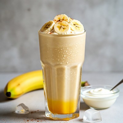 Banana Smoothie with Yogurt and Cinnamon