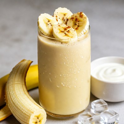 Banana Smoothie with Yogurt and Bananas