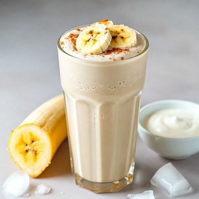 Banana Smoothie with Yogurt and Cinnamon