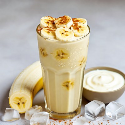 Banana Smoothie with Yogurt and Cinnamon