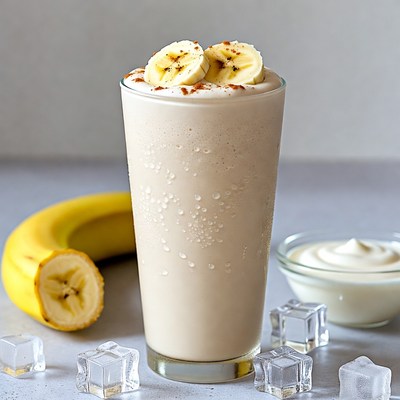 Banana Smoothie with Yogurt and Bananas