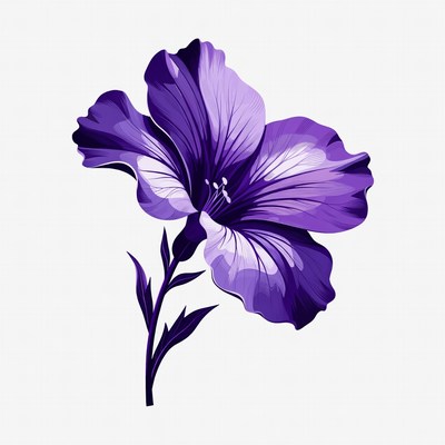 Purple Flower Illustration