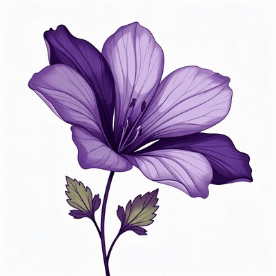 Purple Flower Illustration