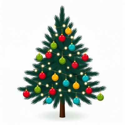 Colorful Ornament Christmas Tree