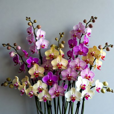 Colorful Phalaenopsis Orchids Bouquet