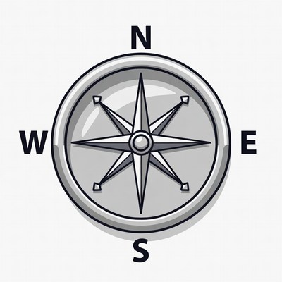 Compass with North South East West
