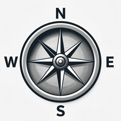 Compass with North South East West