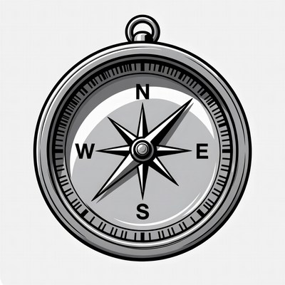 Compass with North South East West