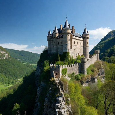 Medieval Castle on Cliff Top