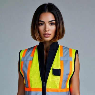 Woman in yellow safety vest