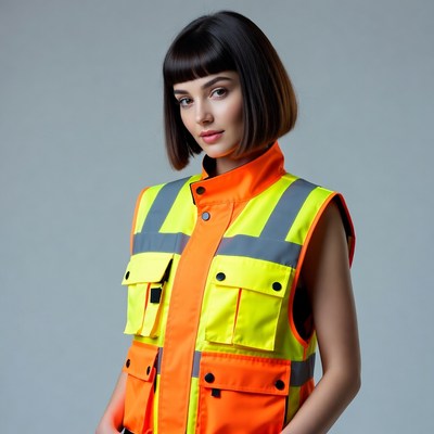 Woman in yellow safety vest