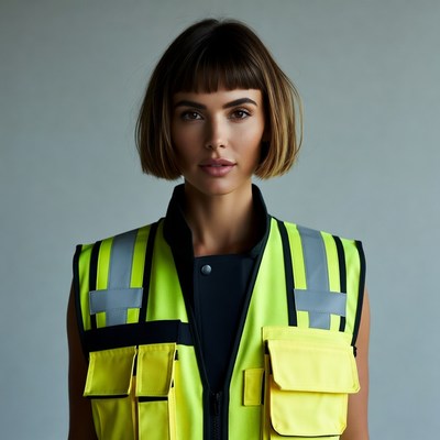 Woman in yellow safety vest