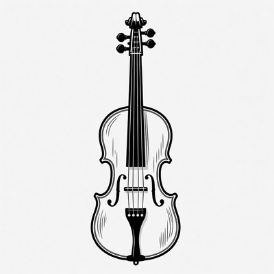 Violin illustration isolated background