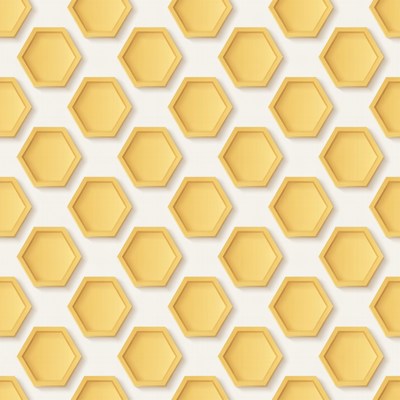 Yellow Hexagon Pattern Background