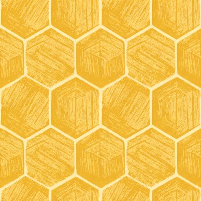 Yellow Honeycomb Pattern Illustration